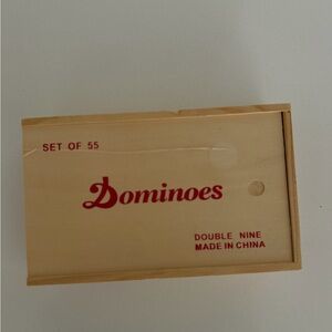 Hey! Play! Premium Set of 55 Double Nine Dominoes with a wood case.